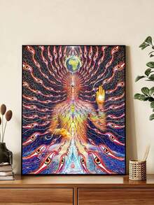 DIY Surreal Cosmic Entity Earth (Frameless 8x12 / 16x20 Inches) Paint By Numbers Kit (Acrylic) Arts & Crafts For Adult Beginners, Home Wall Decor, And Creative Holiday Gift Ideas For Living Room - Sets - View 4