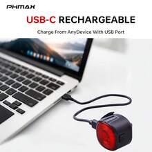 1pc/2PCS Bicycle Rear Light Set, 6 Lighting Modes, USB-C Rechargeable Bicycle Tail Light, IP66 Waterproof, Suitable For Mountain Bike, Bicycle, Skateboard, Etc. - Multicolor - View 3