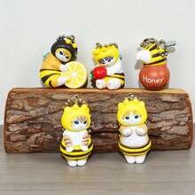 mofusand 1pc The Cure Is A Bee Themed Blind Box. The Cute Kitten Image Has Its Own Characteristics, And The Style Is Not Specified. As A Small Holiday Gift To Relatives, Friends And Classmates, It Is Practical And Good-Looking. (Stochastic Style) - Multicolor - View 4