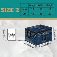 Multi-Size Options, American Vintage Print Foldable Storage Box With Zipper Handle, Upgraded Fabric Large Capacity Storage Bin, Suitable For Closet, Dorm, Underbed Storage, Organizing Clothes, Bedding, Miscellaneous Items, Home Moving Organization - Multi-color - View 21