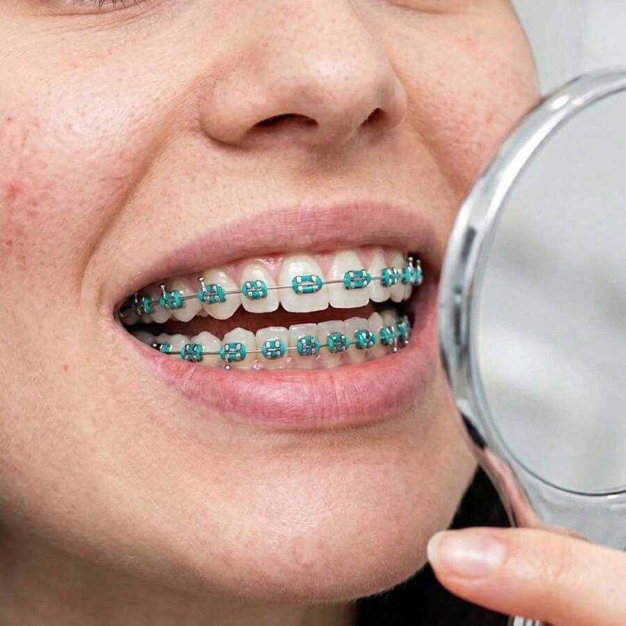 1 Pair Temporary Decorative Denture Plates | Multi-Color Options, Suitable For Holiday Dress-Up, Cosplay, Daily Wear, Travel And Various Celebrations; Personal Care Product - Multicolor - View 1