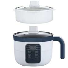 PINEYPLACE Multifunctional Smart Electric Pot With Steamer For Convenient Steaming, Boiling, And Cooking; Integrated Pot With Overheat And Dry Protection; 6 Cooking Modes; Mini Steamer; Nonstick Double-Layer Pan; Suitable For 1–2 People; Soup, Pasta - US B Type Plug(110-127V) - View 6