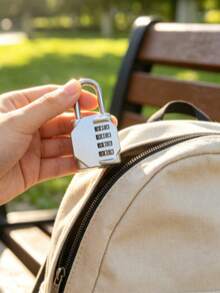 Heavy‑Duty 4 Number Code Padlock, Resettable Password Lock For Gym Locker & Travel Luggage - Thickened Upgraded Version - View 2