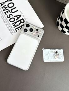 1pc Cartoon Universe Star Astronaut Printed Camera Lens Protector Printed Pattern Film 9H Hardness Compatible With IPhone 18 17 Pro Max Accessories Back Lens Anti Fall Explosion Proof Bubble Free Automatic Adsorption Easy Installation Scratch-Resistant Protector Film Accessories Compatible Phone Case - Clear - View 4