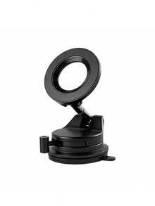 1pc Vacuum Suction Cup Magnetic Car Phone Holder, 360° Rotatable & Foldable Dashboard Windshield Phone Mount, Strong Magnetic Phone Holder, Suitable For 5.4-7.2 Inch Smartphones, ABS Silicone Universal Car Navigation Mount - A - View 13