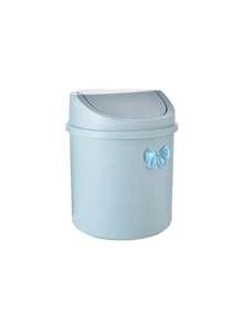 Cute Desktop Trash Can With Bow Decor,Mini Table Waste Bin,Portable Countertop Garbage Bucket,Flip Cover With Lid,For Bedroom,Dorm,Office,Makeup Desk,Countertop,Home Essentials,Unique Birthday Gift,Back-To-School Gift,Holidays Gift,Parties Gift - Multicolor - View 13