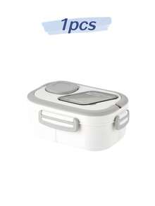 1 hộp bento cầm tay chống rò rỉ, hộp đựng thực phẩm chia ngăn dùng được trong lò vi sóng, hộp đựng cơm trưa tái sử dụng cho văn phòng, trường học hoặc dã ngoại 1/2 cái - Nhiều màu - Xem 14