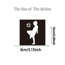 Football Boy Silhouette Switch Wall Sticker, Self‑Adhesive Removable PVC Wall Decal, Sport Theme Decor For Kids Boys Bedroom - Black - View 7