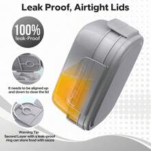Adult Lunch Box - 3 Stackable Leak-Proof Lunch Boxes For Men And Women - Lunch Box With Utensil Set (Spoon, Knife, Fork), Suitable For Work, Picnic, Dining - Multicolor - View 5