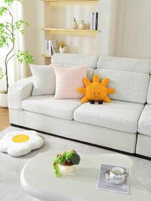 1PC Solid Color Linen‑Look Stretch Sofa Cushion Slipcover, High‑Elastic Snug‑Fit Sofa Seat Protector, Pet‑Friendly All‑Season Machine‑Washable Textured Couch Pad For 1/2/3/4‑Seater & L‑Shaped Sectional Sofa - Beige - View 9