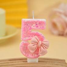 FIFA Bowknot Decor Atmospheric Candles, Birthday Party Celebration Decoration, Exquisite Design Atmosphere Accent, Also Suitable For Anniversary Theme Arrangement, Birthday Ceremony Decor, Gift Party Atmosphere Decoration Props - Multicolor - View 13