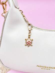 Fashion Mini Set Rhinestone Turtle Keychain Bag Accessory, Premium Turtle Bag Charm, Keychain Pendant, Exquisite Small Shoulder Bag Charm, Phone Charm Car Key Chain And Backpack Charm, School Graduation Gift - Multicolor - View 3
