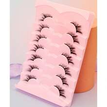 7 Pairs Fox Eye Winged False Eyelashes, Alluring Upturned Cat Eye Makeup, Versatile For Various Looks - View 4