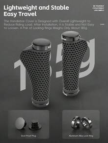 WEST BIKING 3D Printed Bicycle Handlebar Grips Soft Rubber Shock Absorbing Lightweight Waterproof And Non Slip Mountain Bike Accessories - Multicolor - View 6