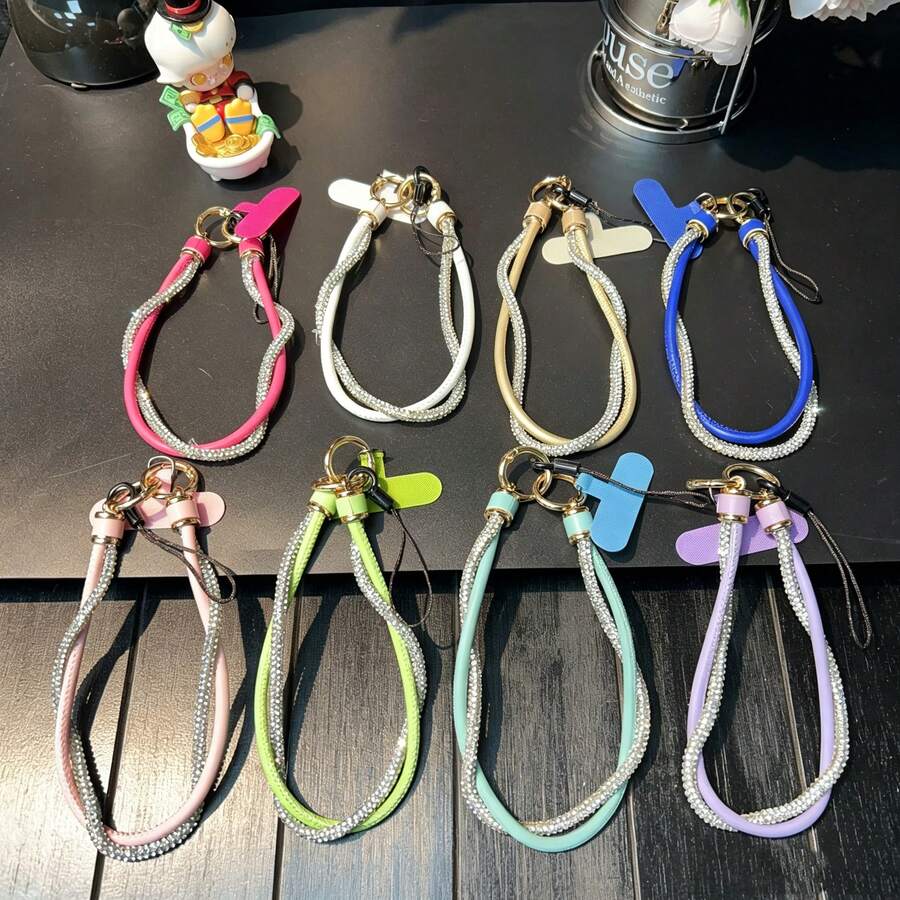 Summer Dopamine Cute Creative Colorful Braided Wrist Strap Universal Style Anti-Drop Anti-Loss Super Strong Durable Hand Strap Lanyard For Phone Bag Camera Pendant Suitable For Phone Case Lanyard - Multicolor - View 1