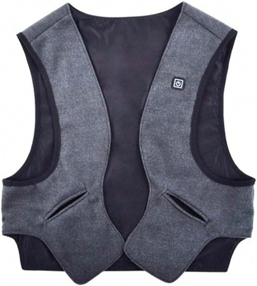 Men Thermal Underwear Vests - Apricot - View 1