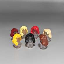 ABS Small Particle Building Block Minifigure Accessories Hair Hat Suitable For 85974 Shawl Medium-Long Hair MOC Assembly Parts Educational Toy - Multicolor - View 3