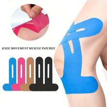 5pcs Assorted-Color Elastic Sports Kinesiology Tape; 4-Color Knee Sports Kinesiology Tape; Colors Available/Rand - Multicolor - View 9