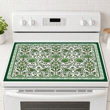 1pc Green Vintage Floral Vine Pattern Kitchen Absorbent Drying Mat, Elegant Pastoral Style, Suitable For Kitchen Countertop, Coffee Machine, Dining Table And Daily Home Decor - Multicolor - View 5