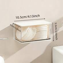 Foldable Storage Box, Wall‑Mounted Organizer Box, Multifunctional Bathroom Vanity Counter Storage Rack, Hanging Makeup & Toiletry Container For Washroom Sink, Bathroom Desktop & Wall‑Mount Organizer For Skincare Accessories And Household Sundries - Multicolor - View 9