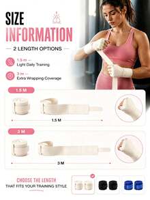 1 Pasang 2pcs Panjang 3m Sedikit Elastis Tanpa Merek Warna Polos Dewasa M Muay Thai Sanda Hand Wraps, Perlengkapan Pelindung Pergelangan Tangan Elastisitas Tinggi, Tahan Aus dan Tahan Sobek Hand Wraps Latihan Pertarungan, Penopang Pergelangan Tangan Tinju Pertarungan Profesional - MultiWarna - View 5