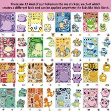 8PCS/16pcs Face‑Changing Stickers, Fun Educational Cartoon Decals, Creative DIY Decor Stickers For Journal, Water Bottle, Notebook, Skateboard, Craft Supplies, Halloween Christmas Party Favors - Multicolor - View 4