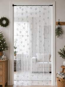 1pc Silver Large Snowflake Decoration, Baby Crib Curtain, Bedroom Door Curtain, Wall Decor Background, Baby Room Decoration, Baby Shower Supplies, Bridal Shower, Girl Birthday Gift, Party Gift, 1st Birthday, Living Room Decor, Christmas Decoration, Christmas Gift, Party Favor, Home Christmas Decor, Room Decoration, Christmas, Christmas Party, Halloween Decoration, 2027 New Year Party, New Year Gift, Winter Decoration - Silver Snowflake - View 5