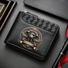 1pc Men's Luxury PU Wallet | Black, Zipper Closure, Multiple Card Slots, Large Capacity, Stitched Design - Perfect Gift For Father, Husband, Brother - Multicolor - View 34