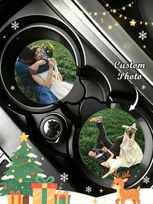 1pc Customized 2D Acrylic Car Coaster, Personalized Photo Gift, Suitable For Couples, Relatives, Pet Lovers, Ideal For Anniversary, Birthday, Wedding Anniversary, Unique Car Custom Coaster Gift - Multicolor - View 3