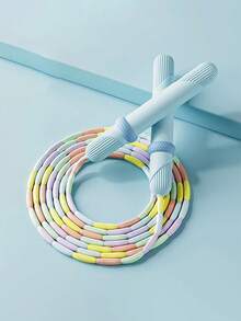 Adjustable Bead-Shaped Segmented Skipping Rope, Thumb-Fixed Ring With Anti-Slip Handle Design, Suitable For Beginners, Suitable For Indoor And Outdoor Exercises, Durable Fitness Training Rope - Multicolor - View 14