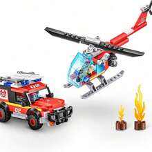 ZURU - Max Blocks City Series FIRE ADVENTURE Fire Truck Building Blocks Educational Toy Holiday Gift Boys Toy Interactive Toy 6 Years And Up - Multicolor - View 2