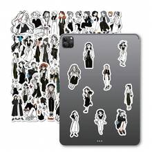 56pcs Black-And-White Girl Cartoon Sticker Ins Style Simple Mobile Phone Shell Plane Decoration Sticker Halloween Decoration Autumn Decoration Sticker Cute Halloween Christmas Scrapbook Supplies Paper. - Multicolor - View 9