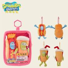 SpongeBob SquarePants 1pc Road Fish Series Plush Coin Purse & Pendant Set, Funny Working Fish Man Design, Cute Cartoon Plush Hanging Ornament, Can Be Hung On Backpacks And Keys, Small Doll, Suitable For Daily Matching Decoration, Fan Collection Display, Fun Birthday Gift, Gift For Best Friends And Classmates, Adorable Quirky Portable Accessory - Multicolor - View 9
