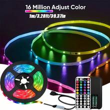 Acosh Neon RGB LED Light Strip, Cuttable, 5V Light Strip With 44-Key Remote Control (Battery Not Included), Colorful Ambient Light, 1/2/3/5/10/15/20/30/40cm USB LED Light Strip, Suitable For TV Background, Gaming Equipment, Home Decor, Surprise Arrangement - RGB - View 15