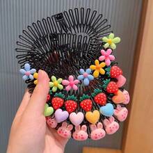 Star Colorful Hair Comb, Broken Hair Hoop, Hair Clip, Rabbit Heart-Shaped Cute Hair Accessories - A - View 3