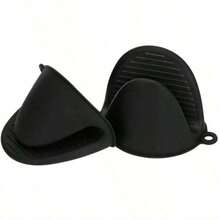 2pcs/Set Sarung Tangan Silikon Tahan Panas dan Klip Isolasi Panas Anti-Selip, Cocok untuk Memanggang, Oven, Microwave - MultiWarna - View 12