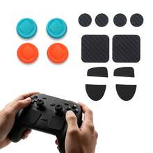 ForSteam Controller Carbon Fiber Texture Joystick Cap Button Sticker ForSteam Controller 2 Game Controller Sticker Set - View 3