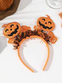 1pc Funny Halloween Bat & Moon Headband, Suitable For Holiday Costume, Halloween Party, Polyester Fiber (Polyester) Headband, All Seasons - Multicolor - View 2