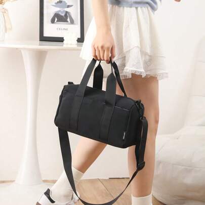 1pc Minimalist Solid Color Fashion Small Multifunctional Crossbody Storage Bag, Small Capacity Fitness Bag, Versatile Women's Shopping Work Shoulder Bag, Small Soft Bag, Water-Resistant Fabric, Portable Lightweight Body-Hugging Fitness Bag