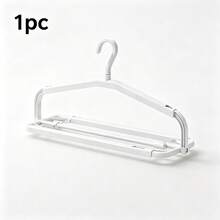 1pc Expandable Multi-Layer Clothes Hanger, Space-Saving Extendable Towel Rack Storage Organizer, Suitable For Bath Towels, Pants, Scarves, Home Closet Hanging Storage Rack - A - View 8