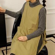 1pc Premium Long Apron - Stain-Resistant Fabric With Adjustable Neck Strap, Perfect For Kitchen, Baking And Art Studio - Multicolor - View 4