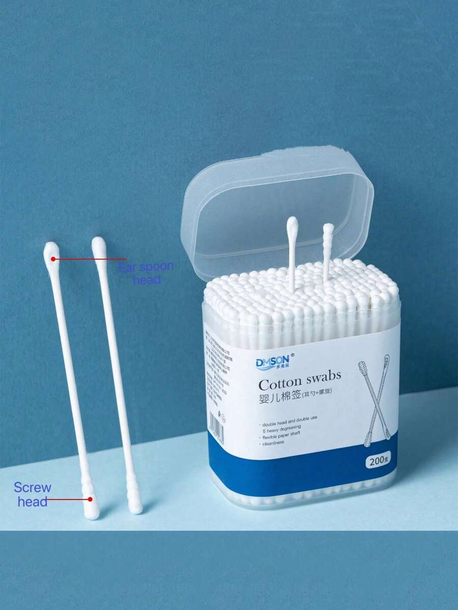 400/1000/1200/1600/2000/3000/100/200/100/800PCS Baby Earwax Removal Sticks, Children's Ear Canal Cleaning Tools, Nasal Cleaning Sticks, Newborn Baby & Children's Specialized Cleaning, Essential For Infants