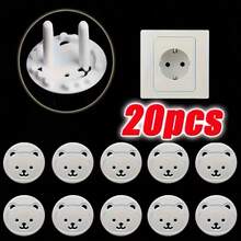 20pcs Children's Socket Protector Covers EU Standard . Teddy Bear Design Anti-Electric Shock Plug | Home Anti-Touch Power Outlet Covers, Sturdy And Easy To Install, Suitable For Children's Rooms, Children's Play Areas, Prevent Accidental Touch - A - View 8