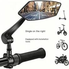 1pc/2pcs Mountain Bike Rearview Mirror, 360° Rotatable Flat Mirror, Easy Installation, Foldable Scratch-Resistant Design, Wide-Angle View For Safer Riding, Suitable For Mountain Bike/Road Bike/Electric Bike, Black, Left And Right Options - Multicolor - View 8