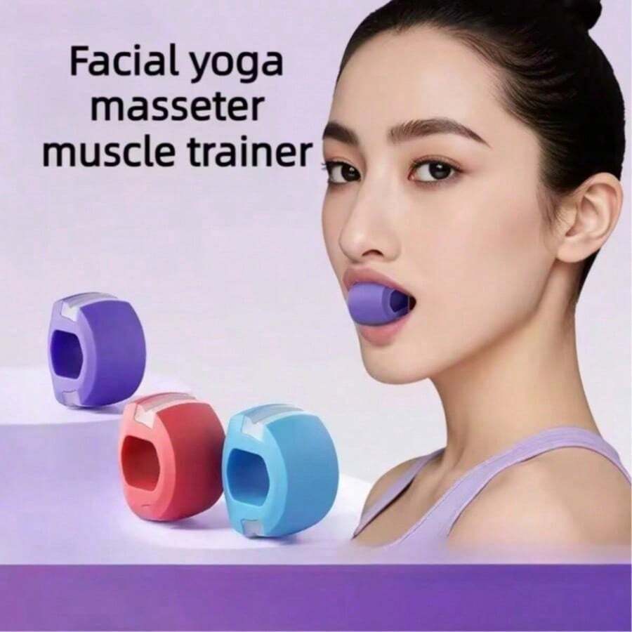 Silicone Facial Fitness Ball Jaw Exerciser Facial Firming Device Double Chin Improver Relaxation Ball Gym Fitness Jawline Simulator - Multicolor - View 1