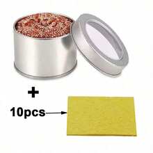 1 Set, Soldering Iron Desoldering Ball + Soldering Iron Cleaning Sponge, Soldering Iron Tip Cleaning Tool - Brown - View 7