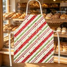 1pc Christmas Red Macaron Polka Dot Christmas Print Apron - Sleeveless Design, Durable And Comfortable Fit, Featuring Colorful Macaron Polka Dots And MERRY CHRISTMAS Text Pattern, Suitable For Cooking, Baking And Home Cleaning, Household Cleaning, Housework Apron, Hand-Painted Gardening Apron, Fun Holiday Gift - Red - View 6