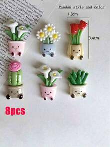 This 6-Piece Floral Refrigerator Magnet Set Is A DIY Multi-Functional Set Suitable For Various Scenarios, Including Decorating The Kitchen, Office, Whiteboard, Cabinets And Dishwasher (Random Color And Style, Non-Magnetic). - Multicolor - View 17