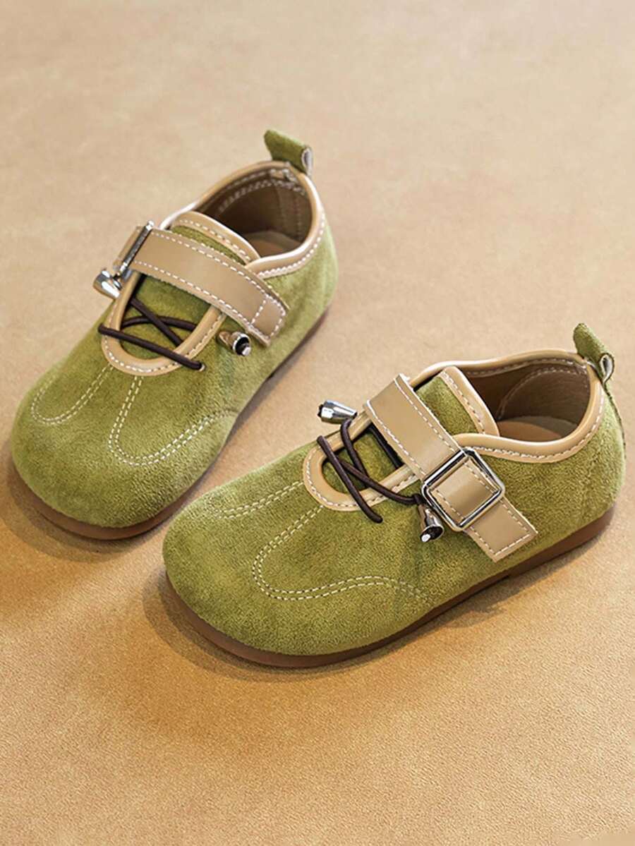 Sepatu Loafer Vintage Bayi, Sepatu Jalan Ringan dengan Tali Perekat Velcro - Hijau - View 1