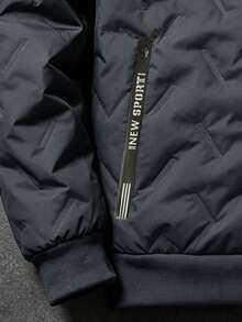 Men's Autumn/Winter Thermal Lined Grey Zipper Pocket Casual Outdoor Sports Jacket, Suitable For Hiking, Commuting, Running And Other Sports - Grey - View 9